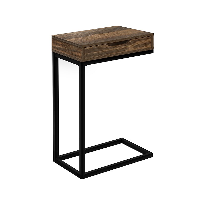 Monarch Specialties Inc. 16" x 10.25" Accent Table, Brown Reclaimed/Black (I 3602) image 1