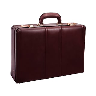 McKlein LAWSON Leather Briefcase, Laptop Compatible, Brown (80454