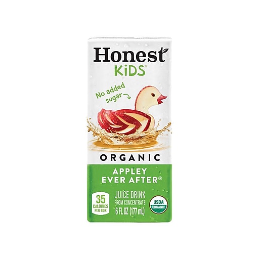 Honest Kids Appley Ever After Apple Juice Drink, No Sugar Added, 6 oz