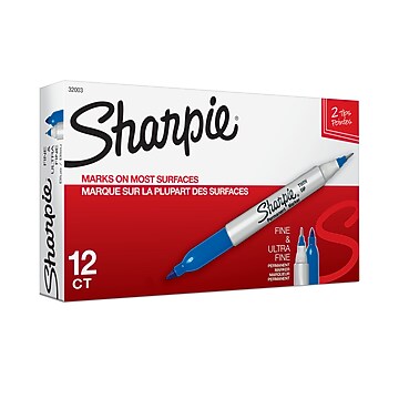 Sharpie Twin Tip 2 in 1 Ultra Fine/Fine Tip Marker - Black