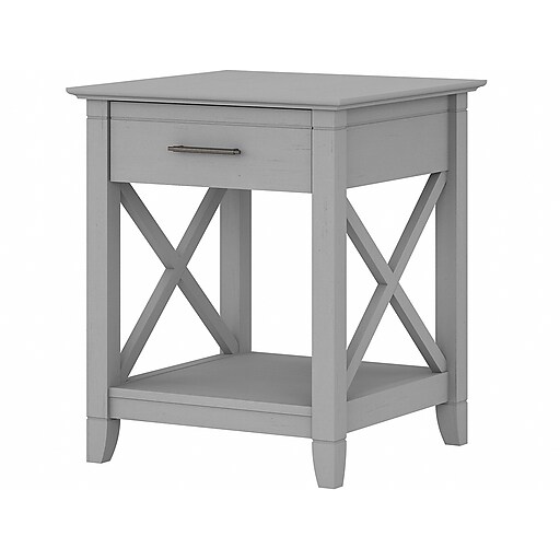 Bush Furniture Key West 20" x 20" End Table, Cape Cod Gray (KWT120CG03