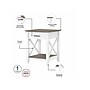Bush Furniture Key West 47" x 24" Coffee Table with 2 End Tables, Shiplap Gray/Pure White (KWS023G2W)~#|#~sp109593209_sc7