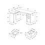 Monarch Specialties Inc. 60" L-Shaped Desk, White (I 7136)~#|#~sp109679943_sc7