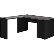 Monarch Specialties Inc. 60" L-Shaped Desk, Black/Gray (I 7431)