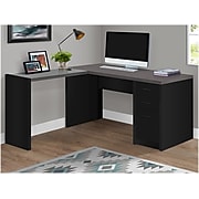 Monarch Specialties Inc. 60" L-Shaped Desk, Black/Gray (I 7431)
