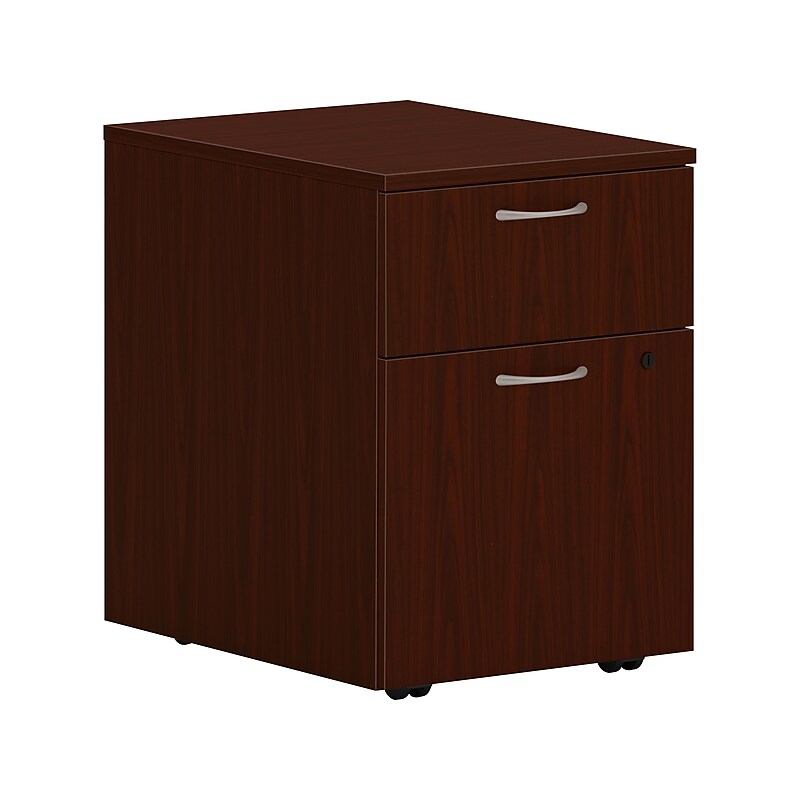 HON Mod 2-Drawer Vertical File Cabinet, Letter/Legal, Traditional Mahogany, 20" (HLPLPMBFLTM1) image 1