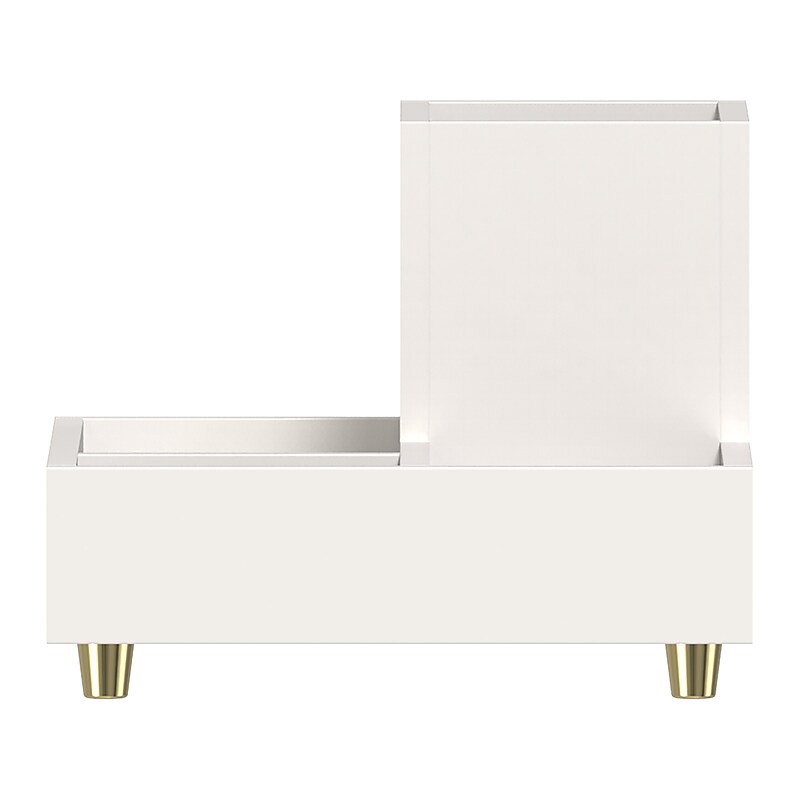 U Brands Juliet 4-Compartment Pine Wood Cup, White/Gold (5217U00-12) image 1