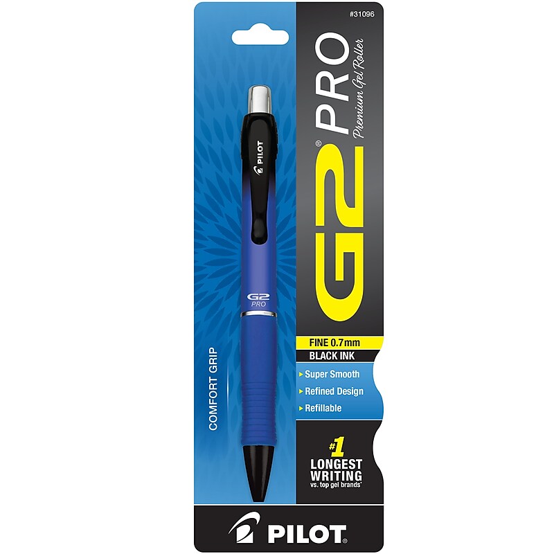 Pilot G2 Pro Retractable Gel Pen, Fine Point, Black Ink (31096) image 1