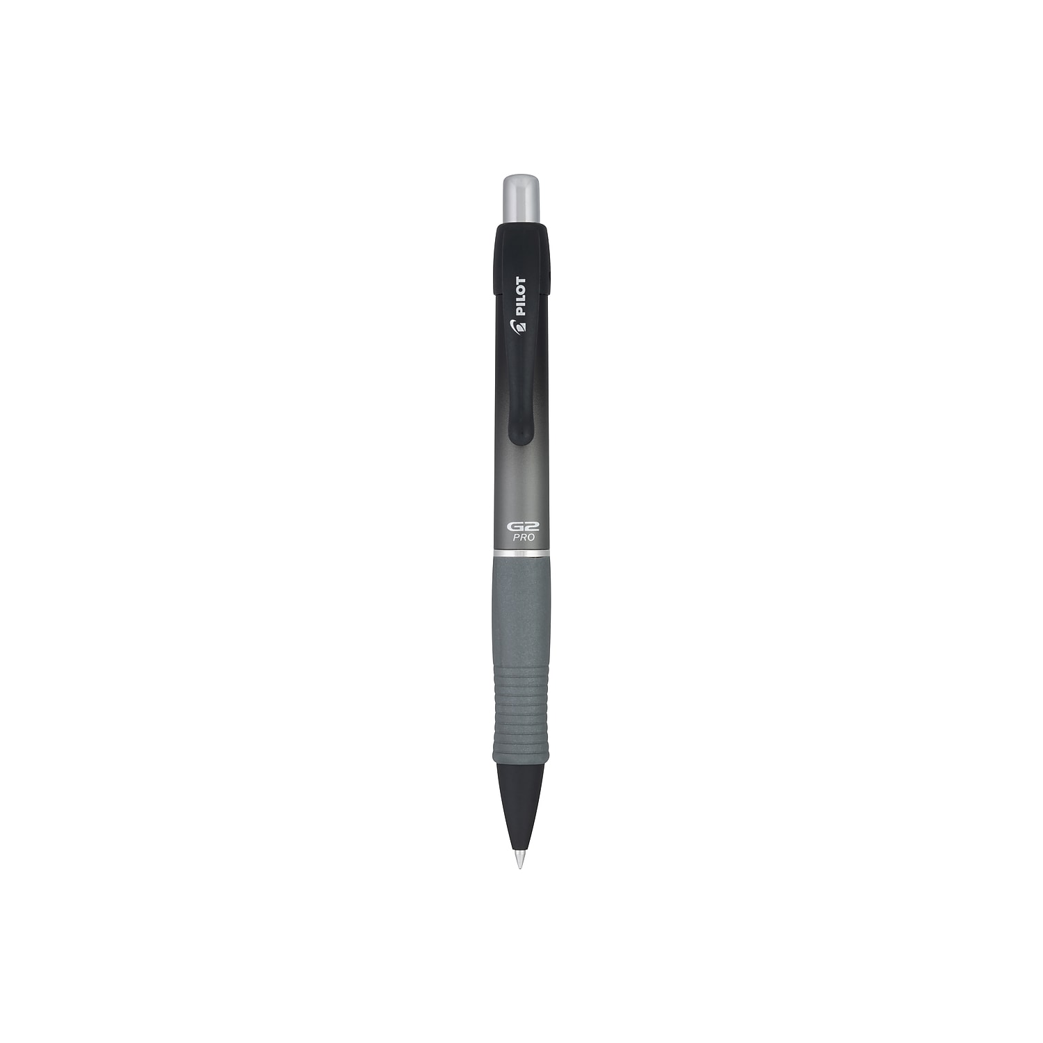 Pilot G2 Pro einziehbarer Gel Tintenstift nachfüllbar schwarze Tinte/grauer Schaft 0,7 mm 31147 - Bild 2 von 3