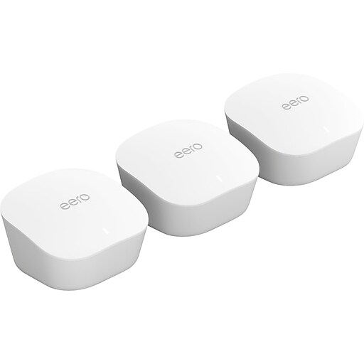 eero AC350 Dual Band Mesh WiFi 5 Router, White, 3/Pack (5917857) Staples