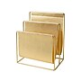 Martha Stewart 2-Compartment Faux Leather File Organizer, Gold (MS107P)~#|#~sp109849320_sc7