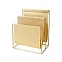 Martha Stewart 2-Compartment Faux Leather File Organizer, Gold (MS107P)~#|#~sp109849324_sc7