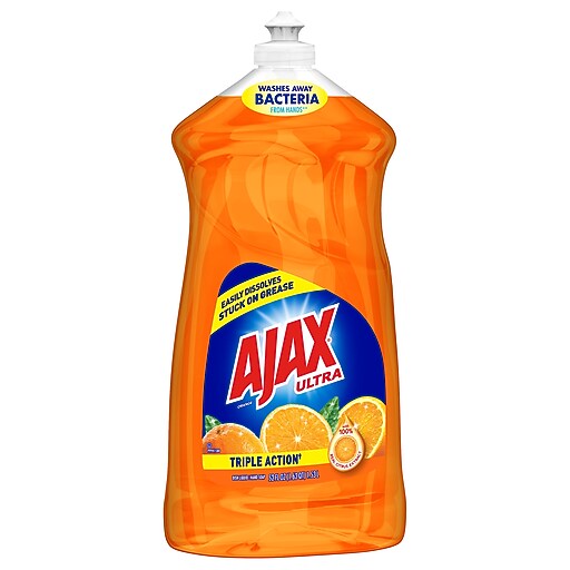 Ajax Triple Action Liquid Dish Soap, Orange, 52 oz., 6/Carton (149860