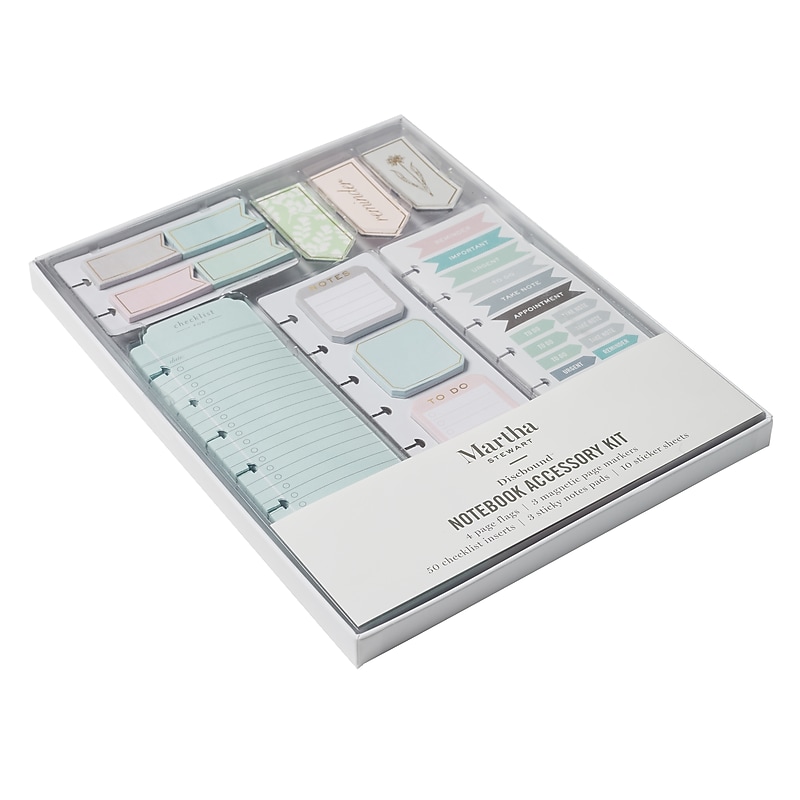 Undated Martha Stewart Discbound 8.5" x 11.75" Notebook Accessory Kit, Multicolor, Each (MS108B) image 1