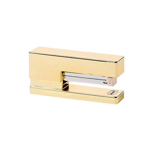 Marble Gold Heavy Duty Desk Stapler – Manual Spring Powered, Anti-Skid Mat, For Standard 24/6 Or 26/6 Staples