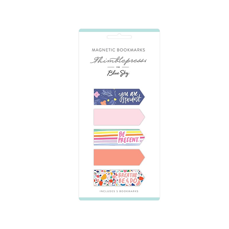 Blue Sky Thimblepress Magnetic Bookmarks, Assorted Designs, 5/Set (130530) image 1
