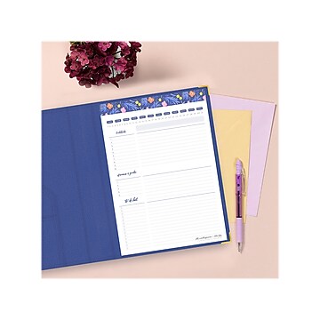 Blue Sky Thimblepress Faux Leather Padfolio, Navy (130504)