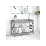 Bush Furniture Key West 47"W Console Table with Drawers and Shelves, Cape Cod Gray (KWT248CG-03)