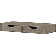 Bush Furniture Key West 2-Compartment Stackable Laminated Wood Storage Drawer, Shiplap Gray (KWS127G2W-Z)