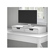 Bush Furniture Key West 2-Compartment Laminated Wood Storage Drawers, Pure White Oak (KWS127WT-Z)