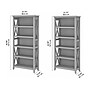 Bush Furniture Key West 66"H 5-Shelf Bookcase with Adjustable Shelves, Cape Cod Gray Laminated Wood, 2/Set (KWS046CG)~#|#~sp109850912_sc7