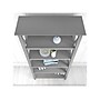 Bush Furniture Key West 66"H 5-Shelf Bookcase with Adjustable Shelves, Cape Cod Gray Laminated Wood, 2/Set (KWS046CG)~#|#~sp109850916_sc7