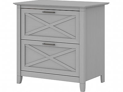 Bush Furniture Key West 2-Drawer Lateral File Cabinet, Letter/Legal, Cape Cod Gray, 30" (KWF130CG-03)