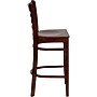 Flash Furniture HERCULES Series Traditional Wood Ladder Back Restaurant Barstool, Mahogany Wood (XUW05BARMAH)~#|#~sp109851943_sc7