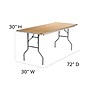 Flash Furniture Fielder Folding Table, 72" x 30", Birchwood (XA3072BIRCHM)~#|#~sp109852020_sc7