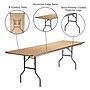 Flash Furniture Fielder Folding Table, 96" x 30", Birchwood (XA3096BIRCHM)~#|#~sp109852127_sc7