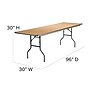 Flash Furniture Fielder Folding Table, 96" x 30", Birchwood (XA3096BIRCHM)~#|#~sp109852129_sc7