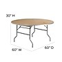 Flash Furniture Fielder Folding Table, 60" x 60", Birchwood (XA60BIRCHM)~#|#~sp109852151_sc7