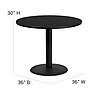 Flash Furniture Carlton 5-Piece 36'' Round Laminate Table and Chair Set, Black/Black (HDBF1001)~#|#~sp109852210_sc7