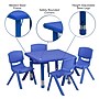 Flash Furniture Emmy Square Activity Table Set, 24" x 24", Height Adjustable, Blue (YCX23SQTBLBLE)~#|#~sp109852444_sc7