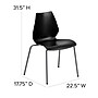 Flash Furniture HERCULES Series Plastic Stacking Chair, Black (RUT288BK)~#|#~sp109852581_sc7