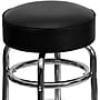 Flash Furniture Bruno Traditional Metal Double Ring Barstool without Back, Black (XUD100)~#|#~sp109852970_sc7