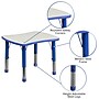 Flash Furniture Wren Rectangular Activity Table, 21.875" x 26.625", Height Adjustable, Blue/Gray (YU098RECTBLBL)~#|#~sp109854707_sc7