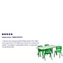 Flash Furniture Emmy Rectangular Activity Table Set, 23.625" x 47.25", Height Adjustable, Green (YU06034RECTBLGN)~#|#~sp109854771_sc7