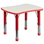 Flash Furniture Wren Rectangular Activity Table, 21.875" x 26.625", Height Adjustable, Red/Gray (YU098RECTBLRD)~#|#~sp109854792_sc7