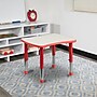 Flash Furniture Wren Rectangular Activity Table, 21.875" x 26.625", Height Adjustable, Red/Gray (YU098RECTBLRD)~#|#~sp109854793_sc7