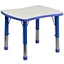 Flash Furniture Wren Rectangular Activity Table, 21.875" x 26.625", Height Adjustable, Blue/Gray (YU098RECTBLBL)~#|#~sp109854798_sc7