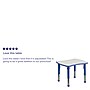 Flash Furniture Wren Rectangular Activity Table, 21.875" x 26.625", Height Adjustable, Blue/Gray (YU098RECTBLBL)~#|#~sp109854802_sc7