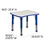 Flash Furniture Wren Rectangular Activity Table, 21.875" x 26.625", Height Adjustable, Blue/Gray (YU098RECTBLBL)~#|#~sp109854803_sc7
