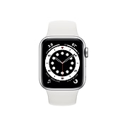 Apple Series 6 Gps Cellular Bluetooth Smart Watch White Silver 2 M02n3ll A At Staples