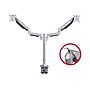 SIIG Dual Monitor Gas Spring Desk Mount with USB Port - 13" to 32" Arm, Up, Gray (CE-MT2X11-S1)~#|#~sp109936260_sc7