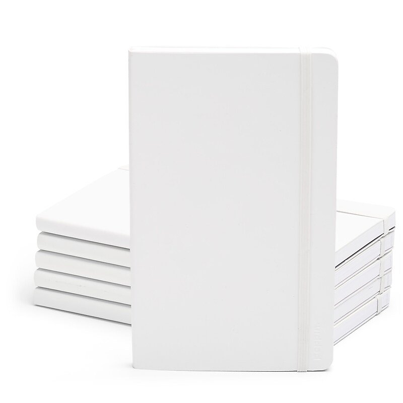 Poppin Professional Notebooks, 5" x 8.25", College Ruled, 96 Sheets, White, 25/Set (104125) image 1