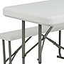Flash Furniture Rowan Rectangular 3 Piece Folding Bench and Table Set, 25.5" x 41", Granite White (DADYCZ103)~#|#~sp109937395_sc7