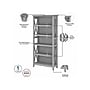 Bush Furniture Key West 66"H 5-Shelf Bookcase with Adjustable Shelves, Cape Cod Gray Laminated Wood (KWB132CG-03)~#|#~sp109939772_sc7
