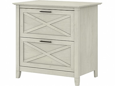 Bush Furniture Key West 2-Drawer Lateral File Cabinet, Letter/Legal, Linen White Oak, 30" (KWF130LW-03)