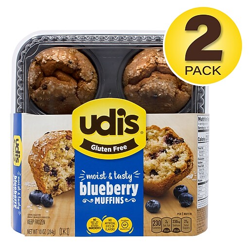 Udi Blueberry Muffins, 10 Oz., 2/Pack (9030016) at Staples